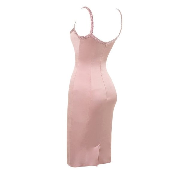 House of CB Camilla Pink Satin Dress As seen on Cassie in Euphoria Medium - Picture 14 of 14